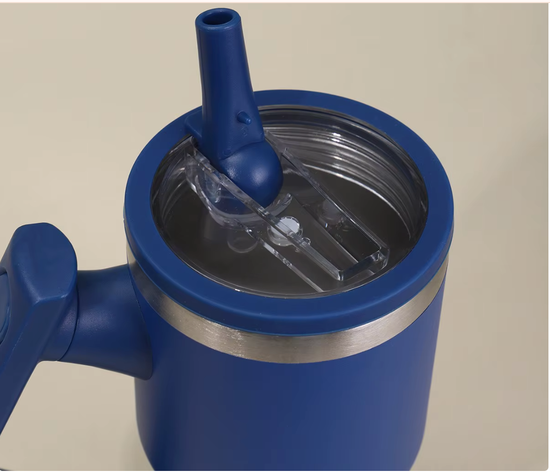 Double Wall Insulated Tumbler with Rotating Handle