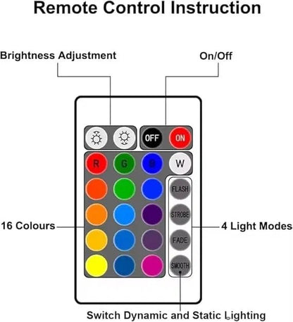 Dynamic Water Ripple Projection Light – 16 Color Changing Crystal Table Lamp with Remote Control & USB Ambient Night Light for Home Decor - Salemela.in