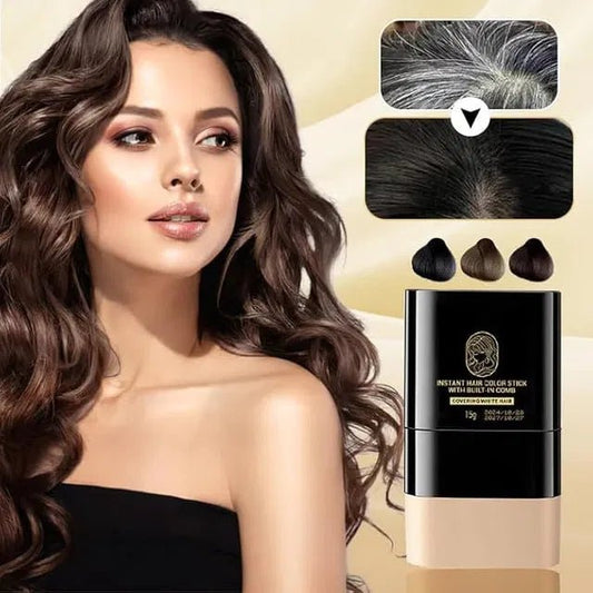Instant Hair Dye Stick with Built-in Comb – 2-in-1 Gray Hair Touch-Up Waterproof Color Stick - Salemela.in