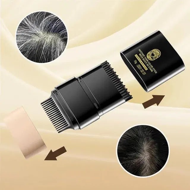 Instant Hair Dye Stick with Built-in Comb – 2-in-1 Gray Hair Touch-Up Waterproof Color Stick - Salemela.in