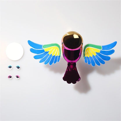 Moving Wind Swinging Bird Wings Car Dashboard Ornament – Dynamic Wind-Powered Flapping Bird for Car Mirror & Dashboard Decoration - Salemela.in
