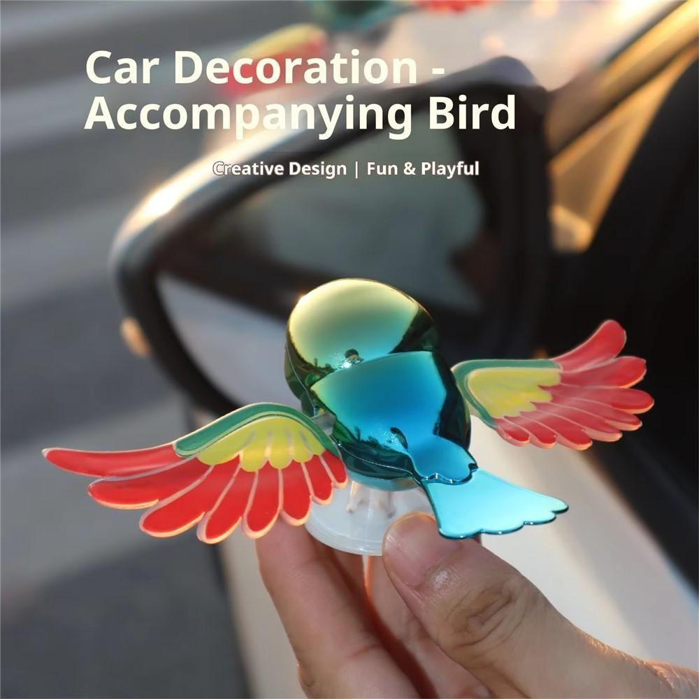Moving Wind Swinging Bird Wings Car Dashboard Ornament – Dynamic Wind-Powered Flapping Bird for Car Mirror & Dashboard Decoration - Salemela.in