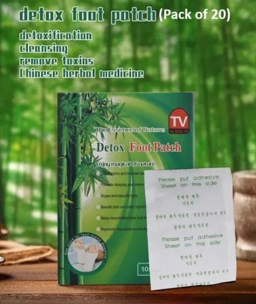 Premium Natural Detox Foot Patch for Pain Relief & Deep Cleansing (Pack of 20) - Stress Relief & Better Sleep - Salemela.in