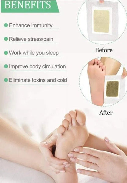 Premium Natural Detox Foot Patch for Pain Relief & Deep Cleansing (Pack of 20) - Stress Relief & Better Sleep - Salemela.in