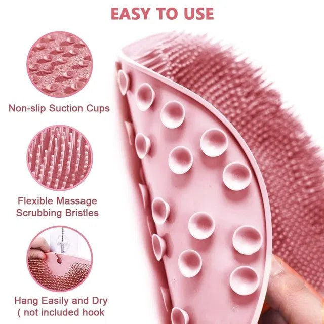 Premium Silicone Multiuse Body & Foot Scrubber | Deep Cleaning Exfoliating Bath Brush for Men & Women - Salemela.in